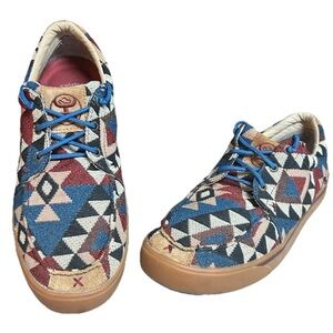 Twisted X Men’s Sneakers size 10 Canvas MHYC006 Hooey Lopers Aztec Lace up